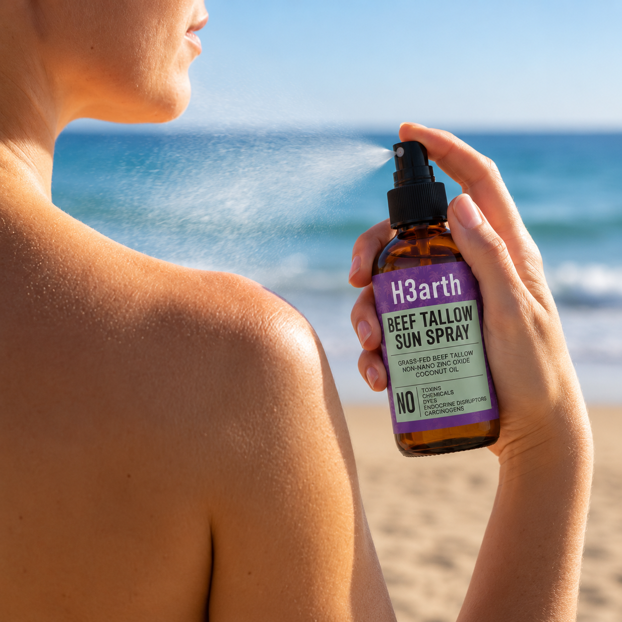 Non-Toxic Beef Tallow Mineral Sun Spray