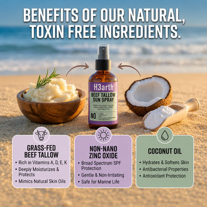 Non-Toxic Beef Tallow Mineral Sun Spray